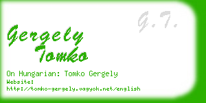 gergely tomko business card